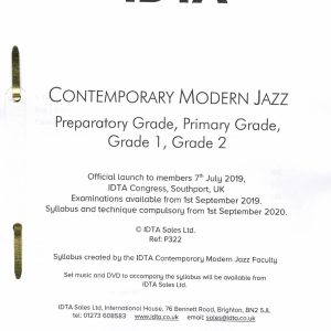 CONTEMPORARY MODERN JAZZ PREP-G2 SYLLABUS NOTES