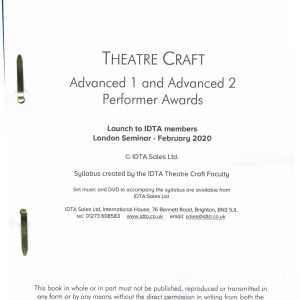 THEATRE CRAFT ADVANCED 1 & 2 PERFORMERS AWARDS