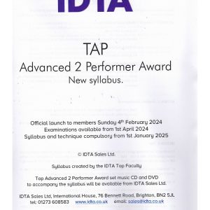 TAP ADVANCED 2 PERFORMER AWARD
