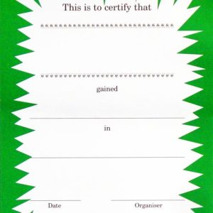 CERTIFICATES - JAZZY DESIGN IN GREEN & BLACK.