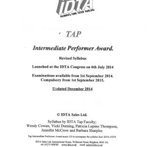 TAP INTERMEDIATE SYLLABUS - DIGITAL DOWNLOAD